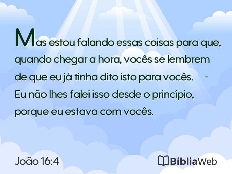 João 16:4 em imagem para compartilhar