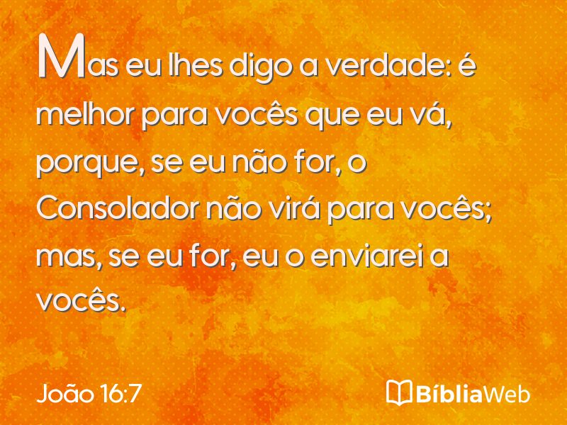 João 16:7 em imagem para compartilhar