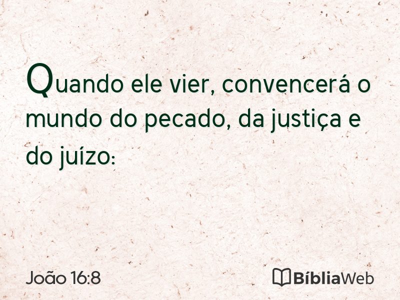 João 16:8 em imagem para compartilhar