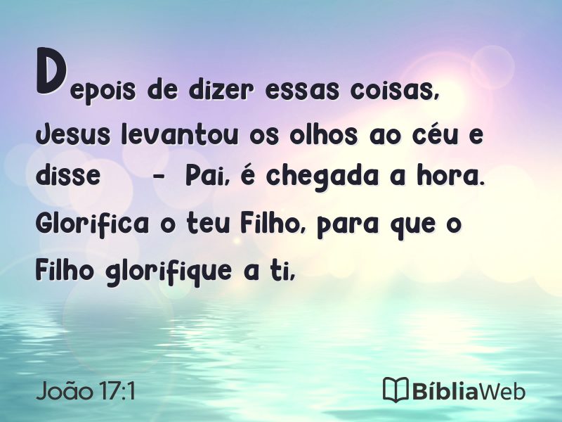 João 17:1 em imagem para compartilhar