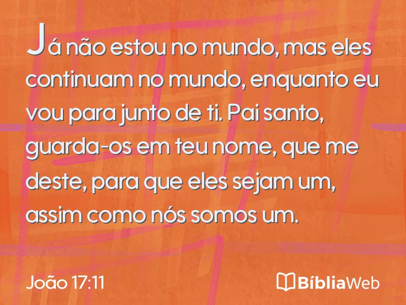 João 17:11 em imagem para compartilhar