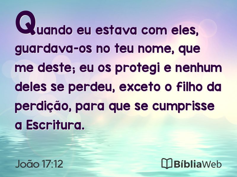 João 17:12 em imagem para compartilhar