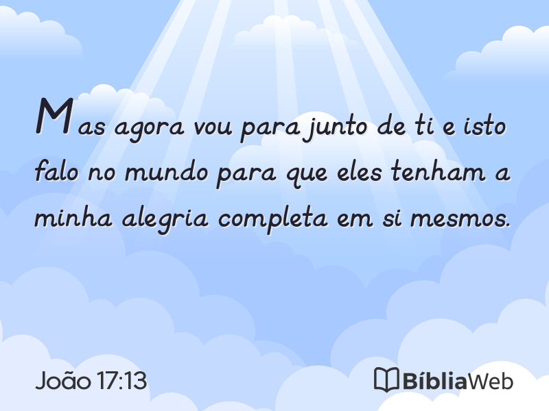 João 17:13 em imagem para compartilhar