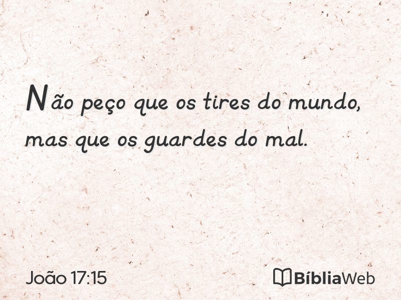João 17:15 em imagem para compartilhar