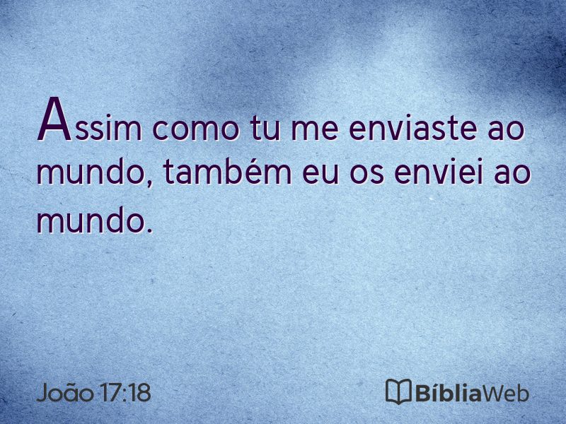 João 17:18 em imagem para compartilhar