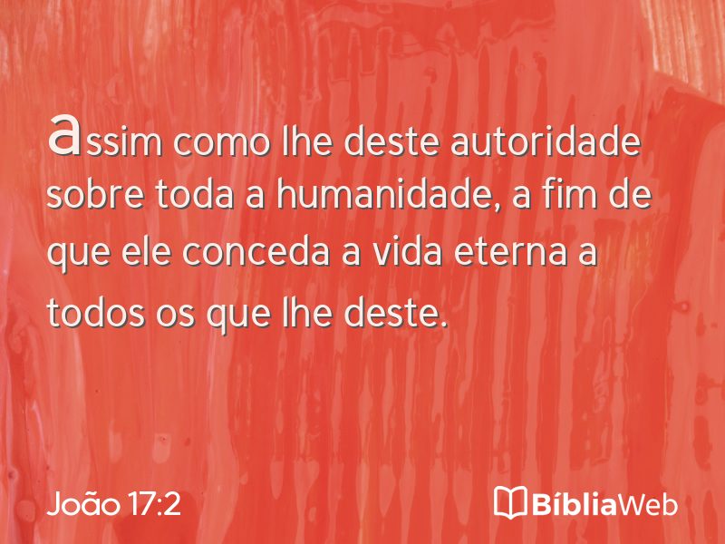 João 17:2 em imagem para compartilhar