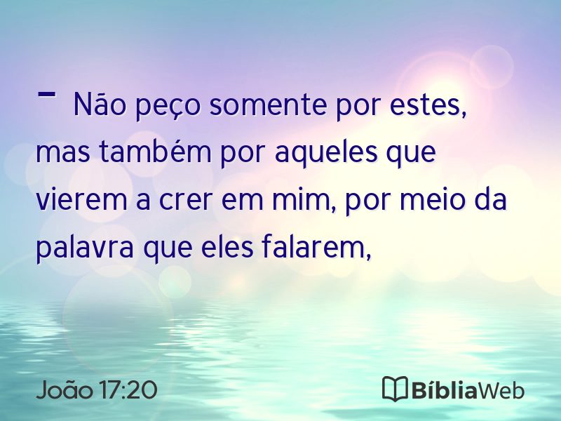 João 17:20 em imagem para compartilhar