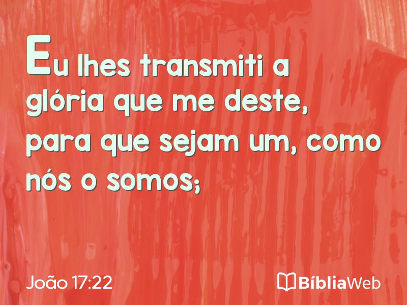 João 17:22 em imagem para compartilhar