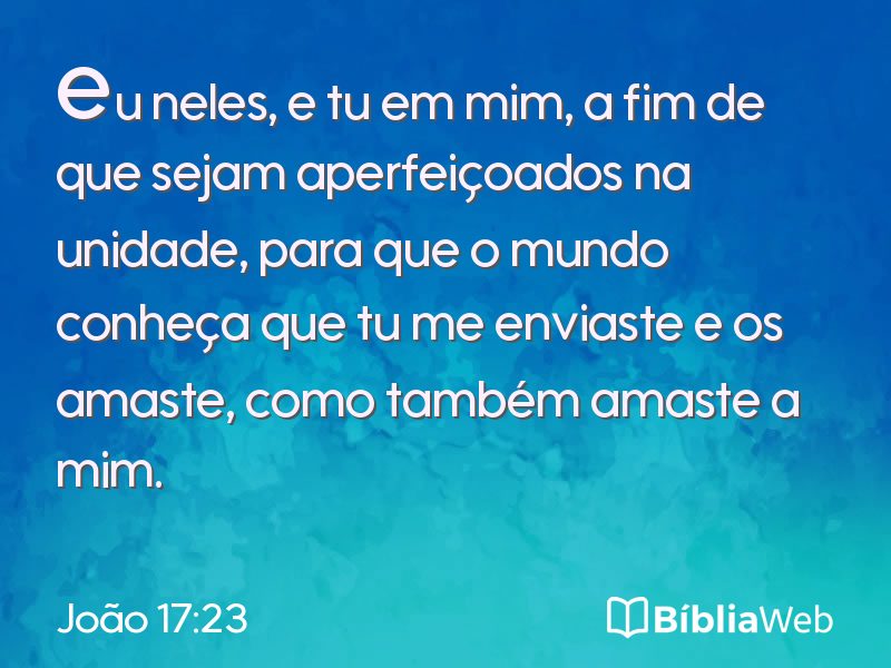 João 17:23 em imagem para compartilhar