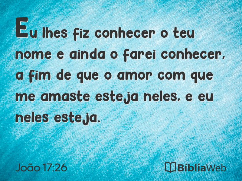 João 17:26 em imagem para compartilhar