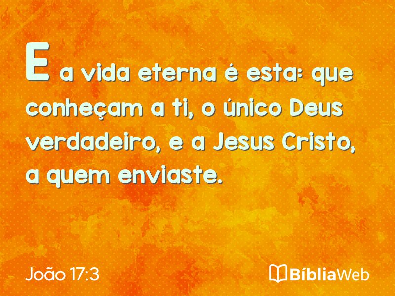 João 17:3 em imagem para compartilhar