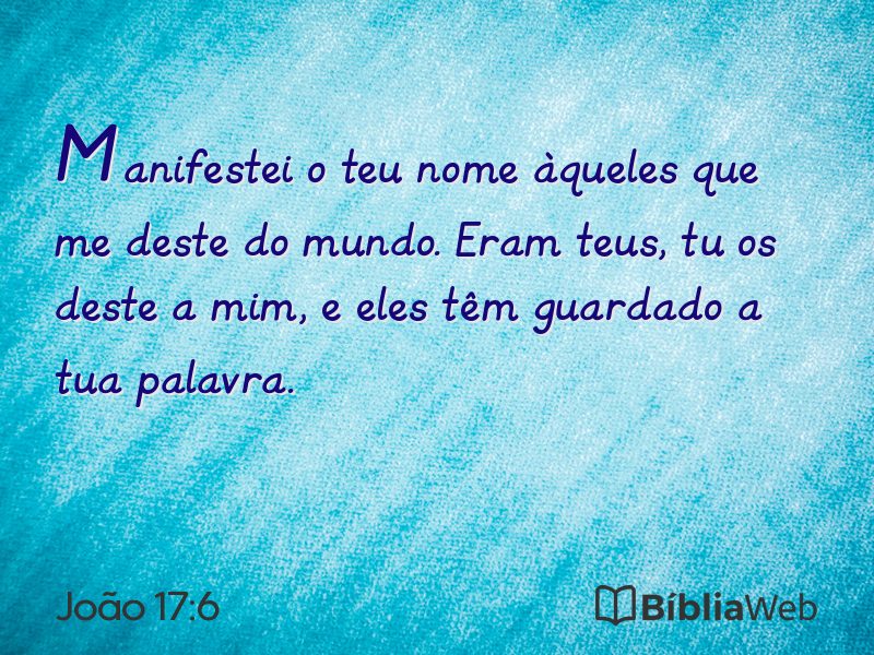 João 17:6 em imagem para compartilhar