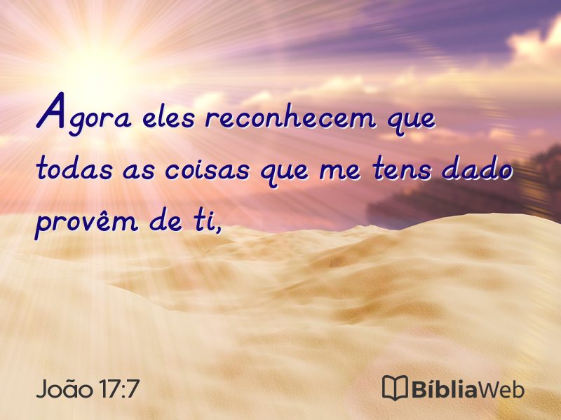 João 17:7 em imagem para compartilhar