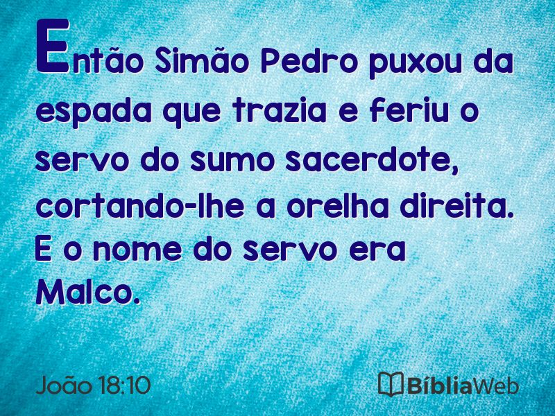João 18:10 em imagem para compartilhar