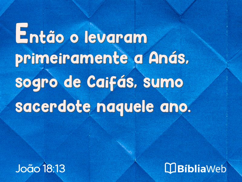 João 18:13 em imagem para compartilhar