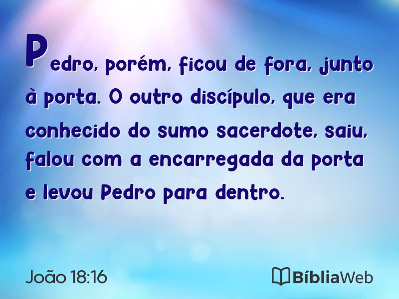 João 18:16 em imagem para compartilhar