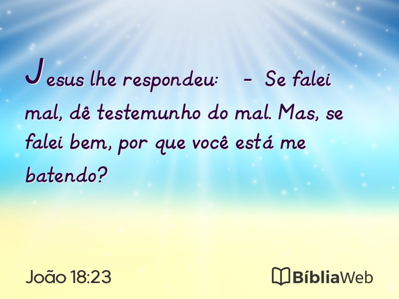 João 18:23 em imagem para compartilhar