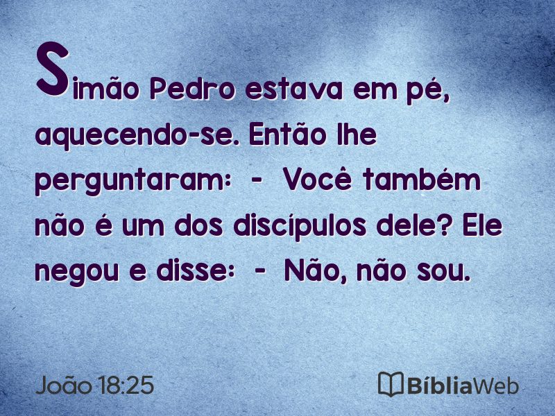 João 18:25 em imagem para compartilhar