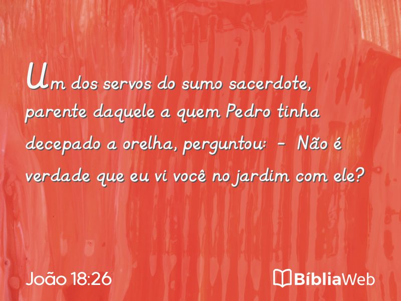 João 18:26 em imagem para compartilhar