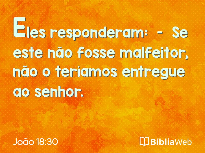 João 18:30 em imagem para compartilhar