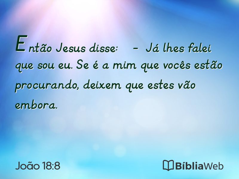 João 18:8 em imagem para compartilhar