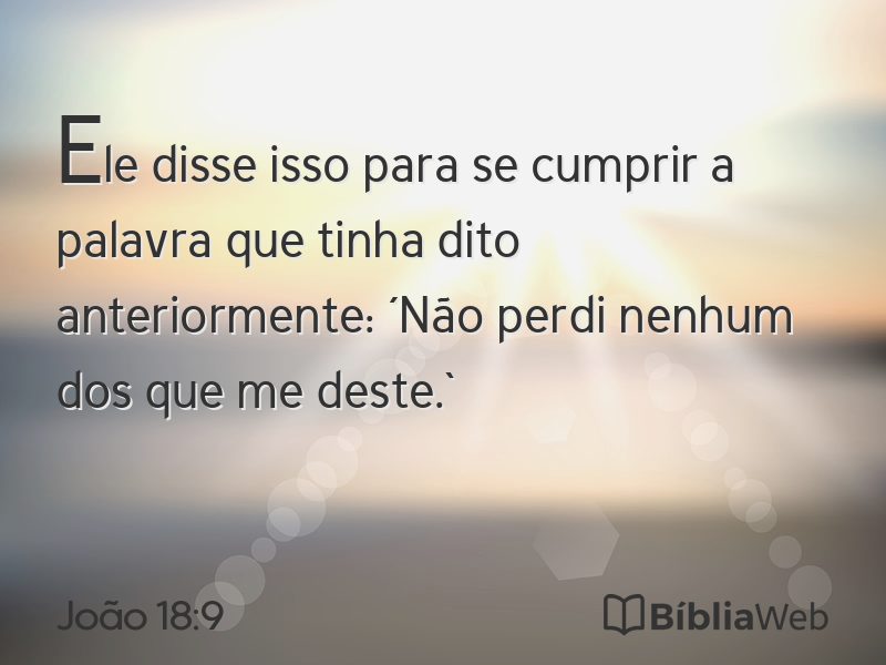 João 18:9 em imagem para compartilhar