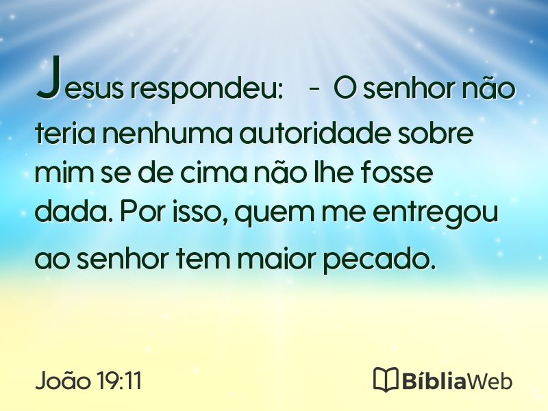 João 19:11 em imagem para compartilhar