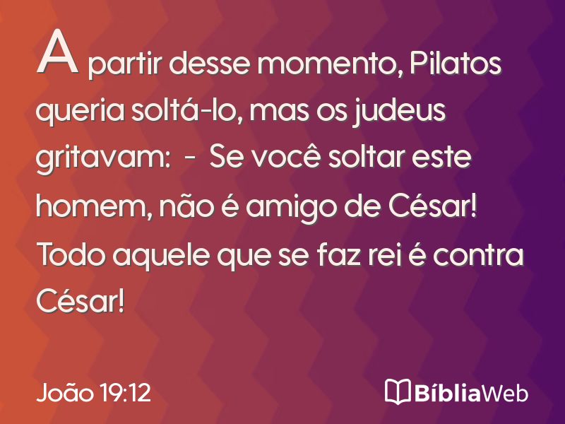 João 19:12 em imagem para compartilhar
