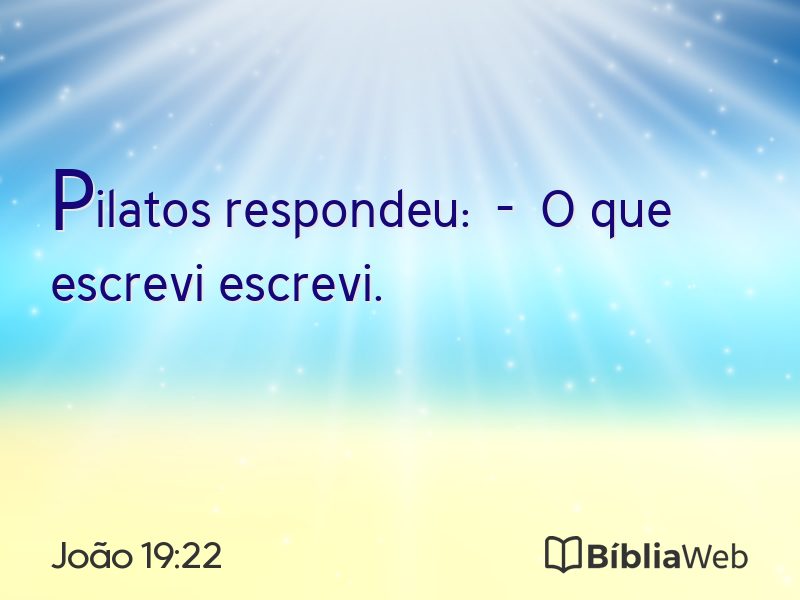 João 19:22 em imagem para compartilhar