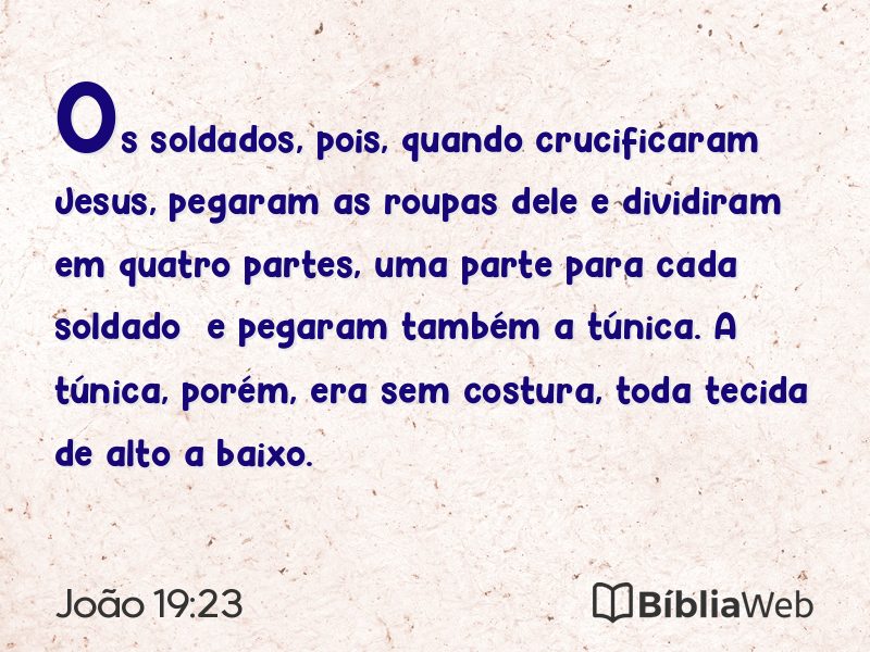 João 19:23 em imagem para compartilhar