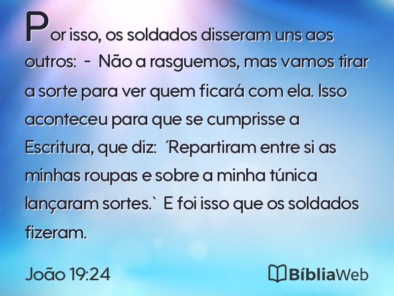 João 19:24 em imagem para compartilhar