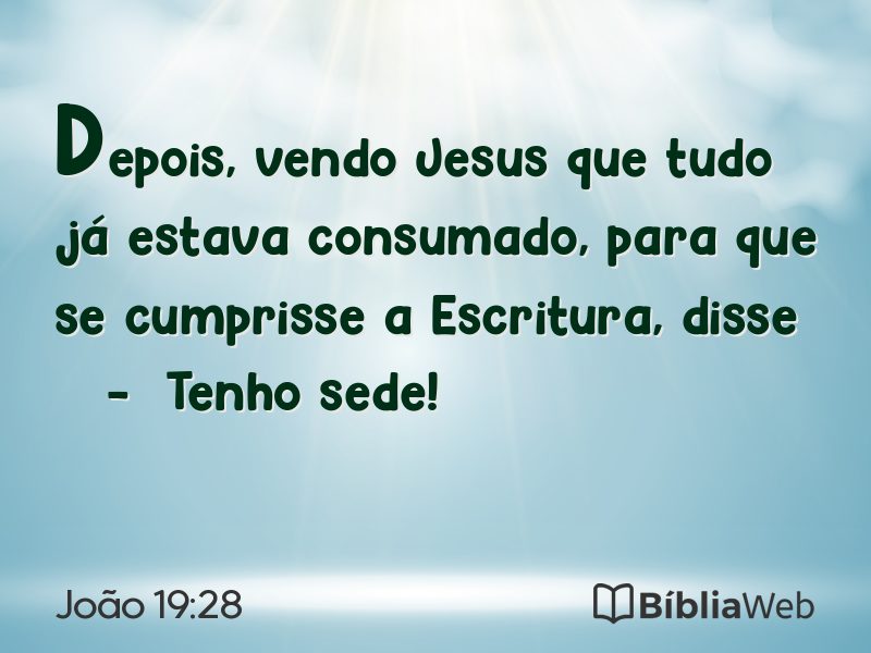 João 19:28 em imagem para compartilhar
