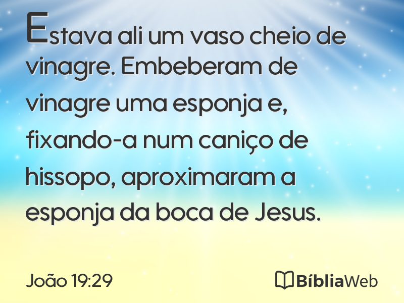 João 19:29 em imagem para compartilhar