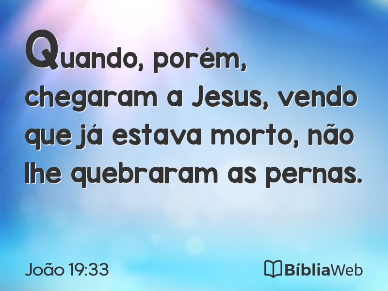 João 19:33 em imagem para compartilhar