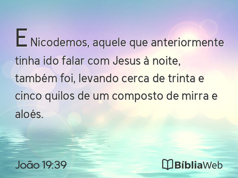 João 19:39 em imagem para compartilhar