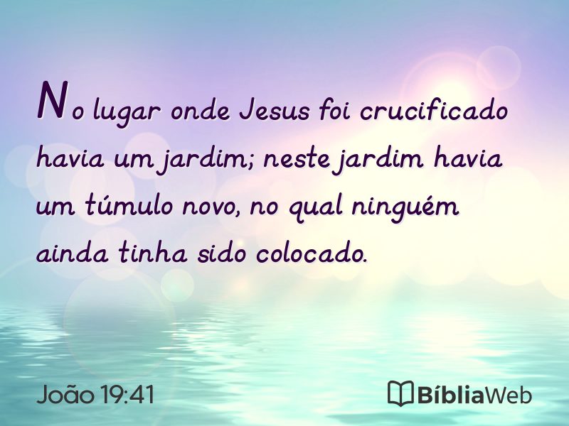 João 19:41 em imagem para compartilhar