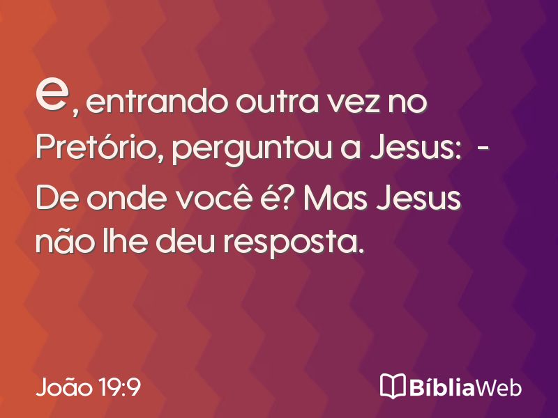 João 19:9 em imagem para compartilhar
