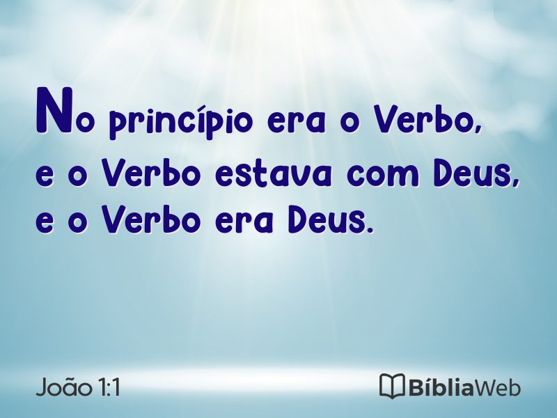 João 1:1 em imagem para compartilhar