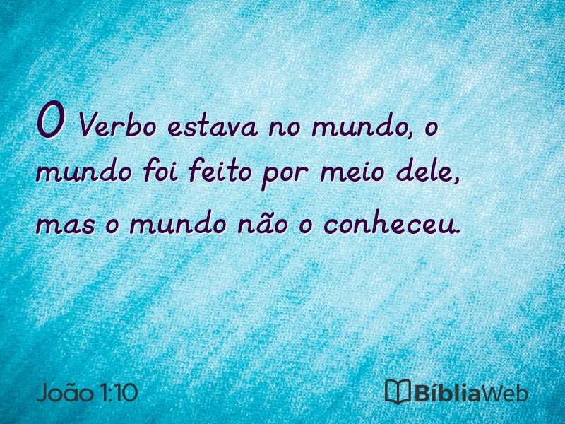 João 1:10 em imagem para compartilhar