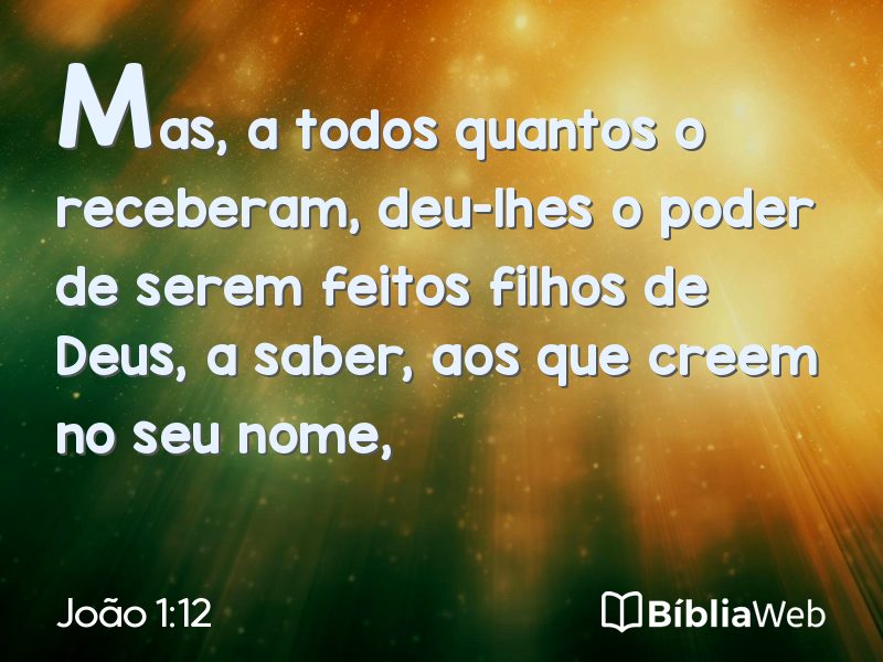 João 1:12 em imagem para compartilhar