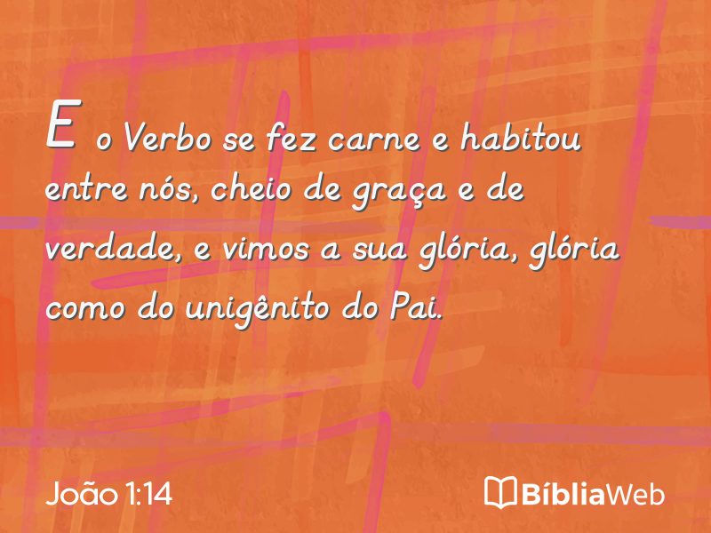 João 1:14 em imagem para compartilhar
