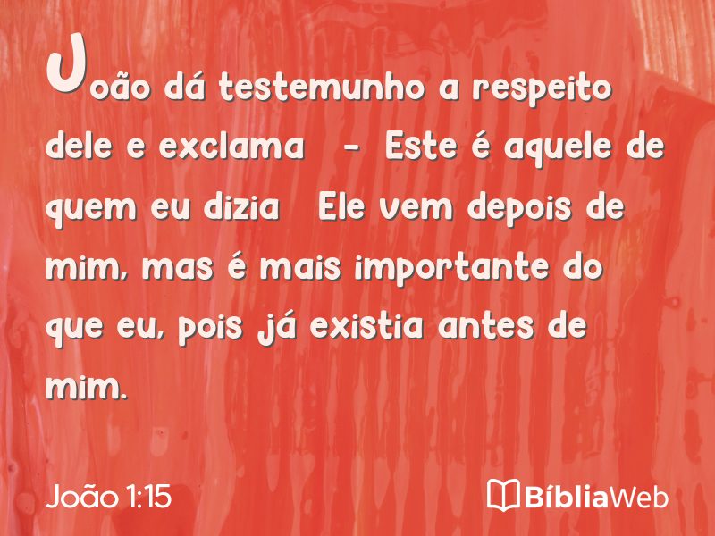 João 1:15 em imagem para compartilhar