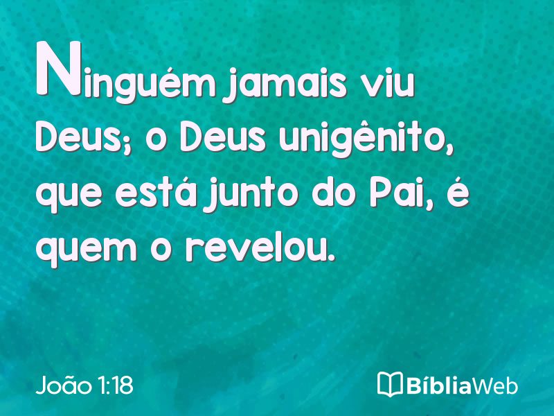 João 1:18 em imagem para compartilhar