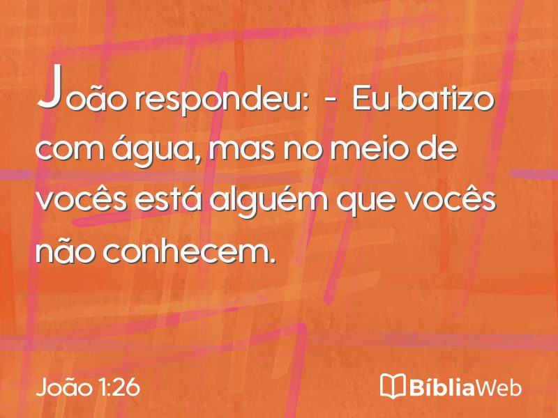 João 1:26 em imagem para compartilhar