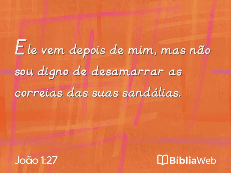 João 1:27 em imagem para compartilhar