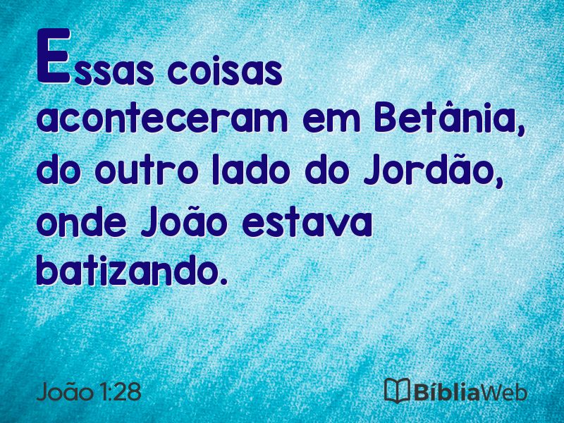 João 1:28 em imagem para compartilhar