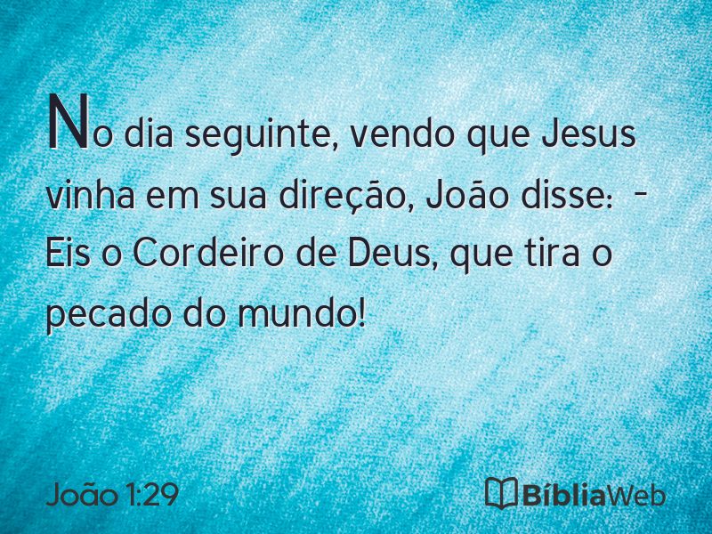 João 1:29 em imagem para compartilhar