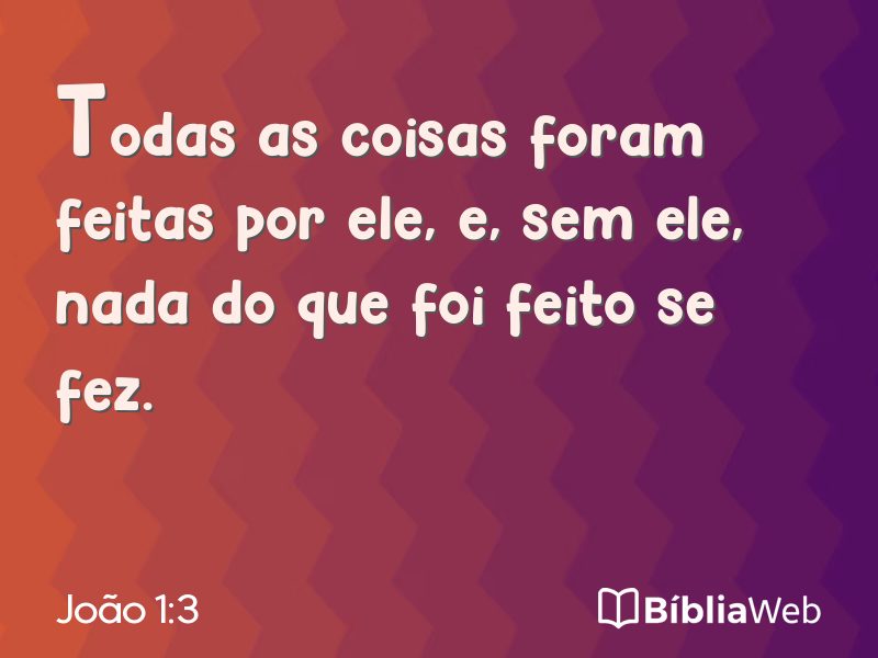 João 1:3 em imagem para compartilhar