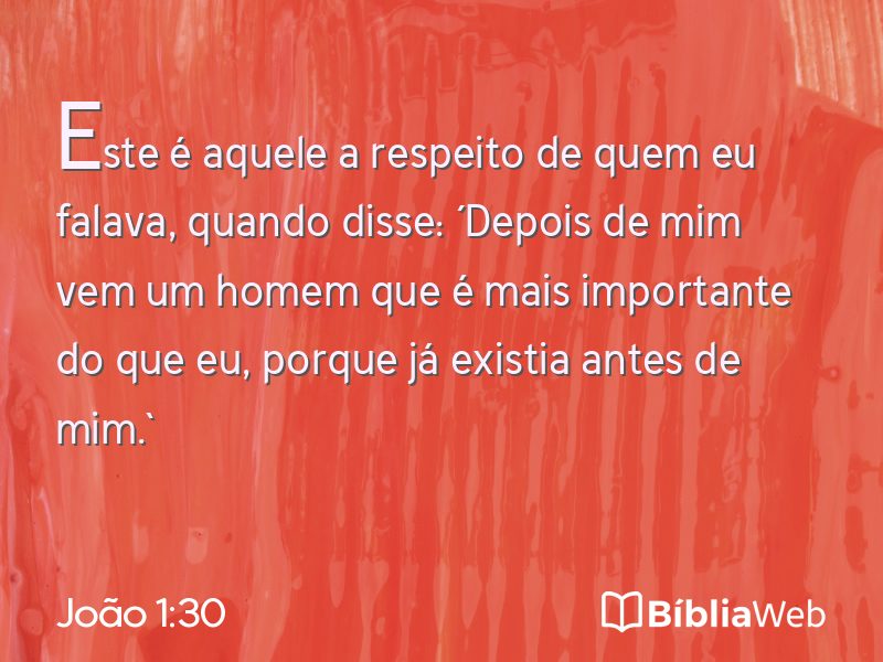 João 1:30 em imagem para compartilhar
