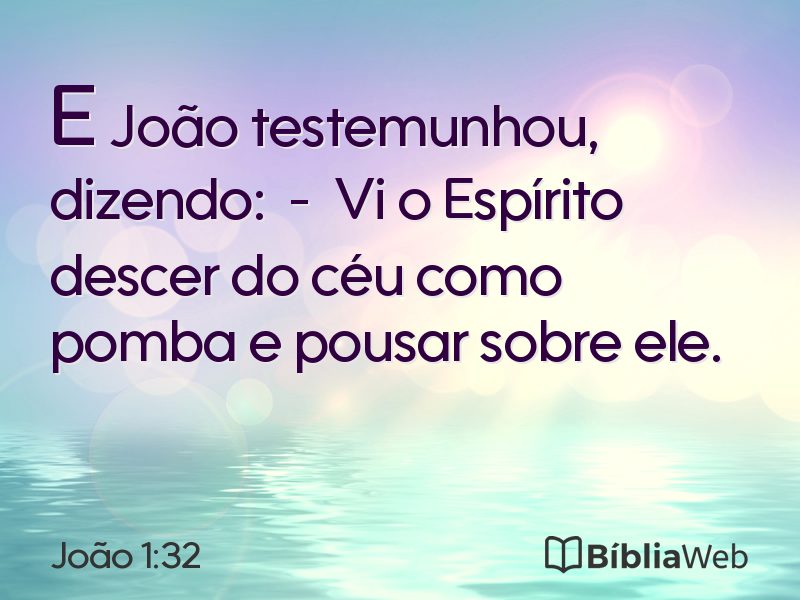 João 1:32 em imagem para compartilhar